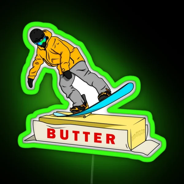 Snowboard Butter RGB Neon Sign