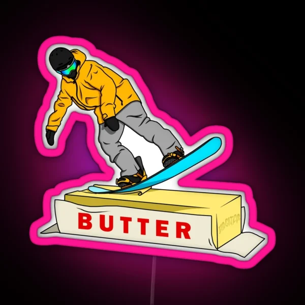 Snowboard Butter RGB Neon Sign