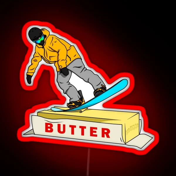 Snowboard Butter RGB Neon Sign