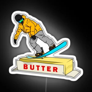 Snowboard Butter RGB Neon Sign