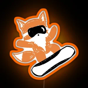 Snowboard Fox RGB Neon Sign