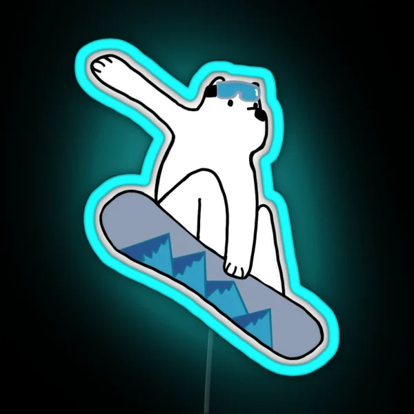 Snowboard RGB Neon Sign