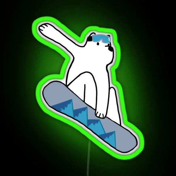 Snowboard RGB Neon Sign