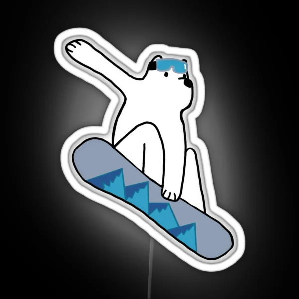 Snowboard RGB Neon Sign
