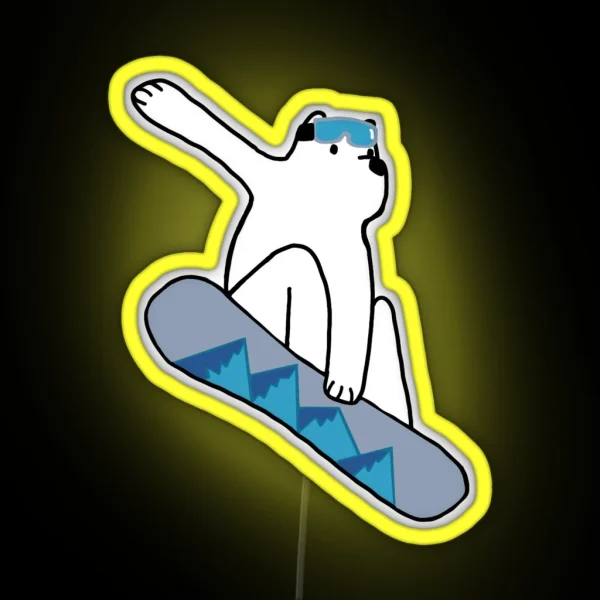 Snowboard RGB Neon Sign