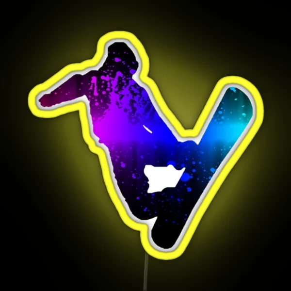 Snowboard Splash RGB Neon Sign