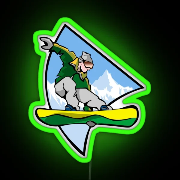 Snowboarding RGB Neon Sign