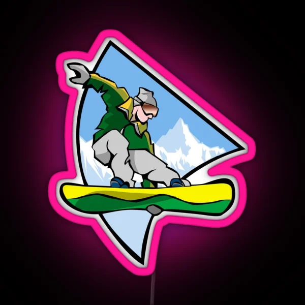 Snowboarding RGB Neon Sign