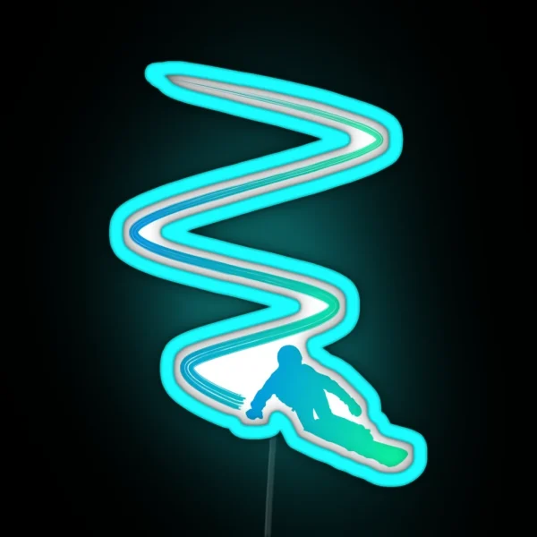 Snowboarding RGB Neon Sign