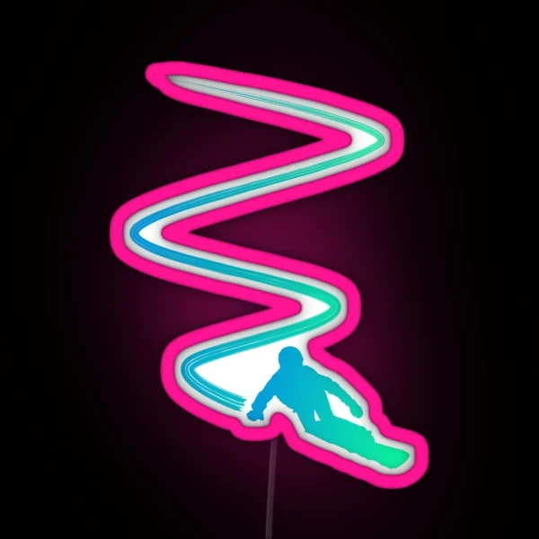 Snowboarding RGB Neon Sign