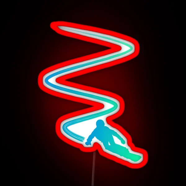 Snowboarding RGB Neon Sign