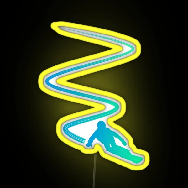 Snowboarding RGB Neon Sign