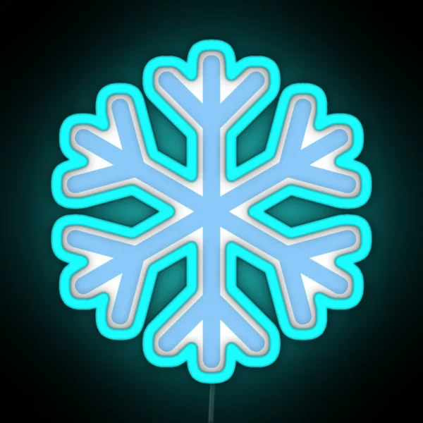 Snowflake Emoji RGB Neon Sign