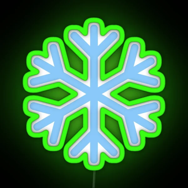 Snowflake Emoji RGB Neon Sign