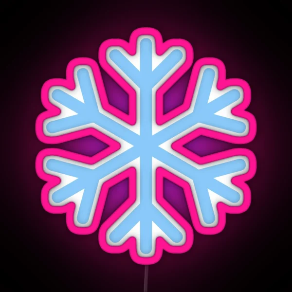 Snowflake Emoji RGB Neon Sign