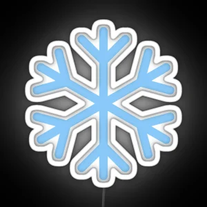 Snowflake Emoji RGB Neon Sign