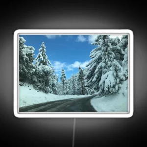 Snowy Beautiful Mountains RGB Neon Sign