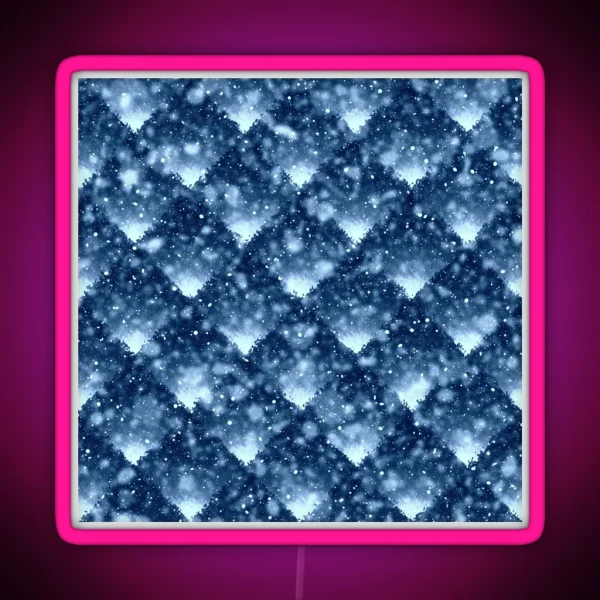 Snowy Diamond Pattern RGB Neon Sign