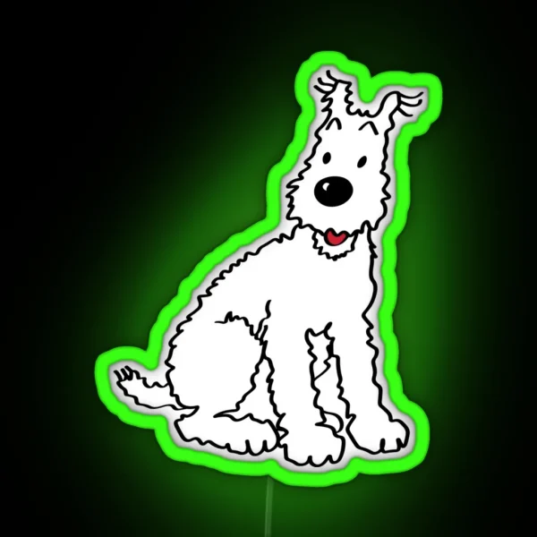 Snowy Dog Tin Tin Led RGB Neon Sign