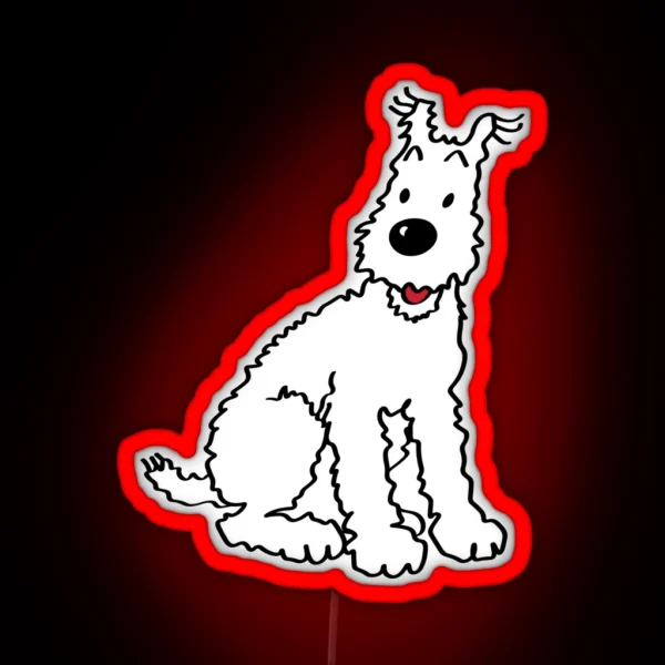 Snowy Dog Tin Tin Led RGB Neon Sign