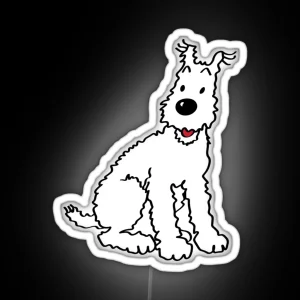 Snowy Dog Tin Tin Led RGB Neon Sign