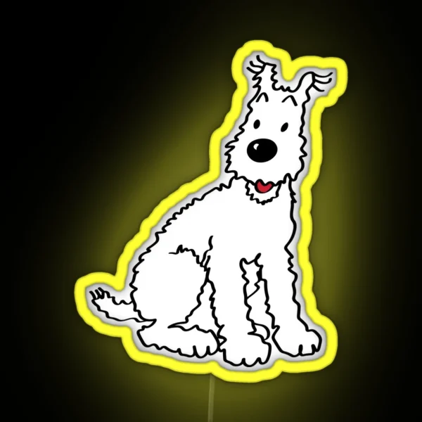 Snowy Dog Tin Tin Led RGB Neon Sign