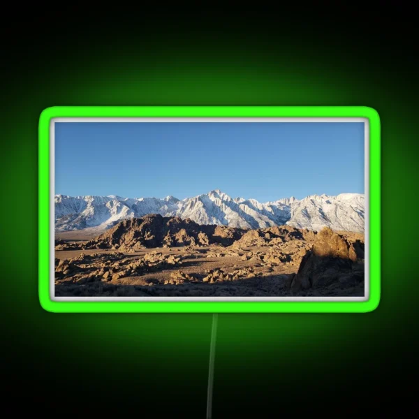 Snowy Mountain Range RGB Neon Sign