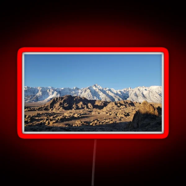 Snowy Mountain Range RGB Neon Sign
