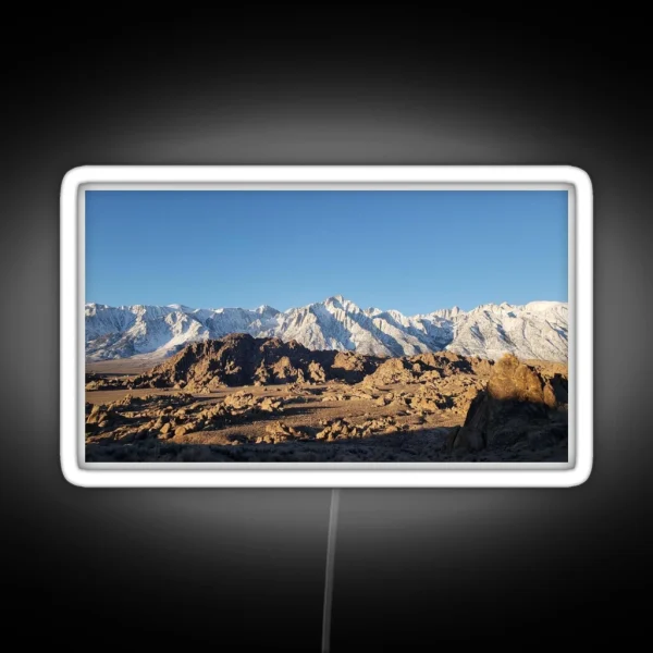 Snowy Mountain Range RGB Neon Sign