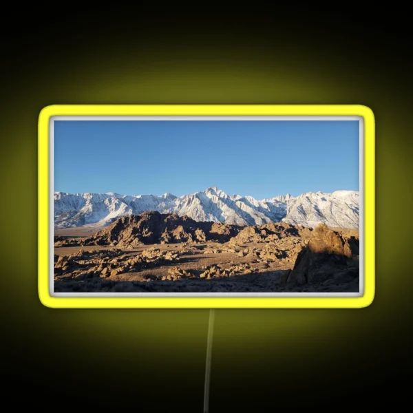 Snowy Mountain Range RGB Neon Sign