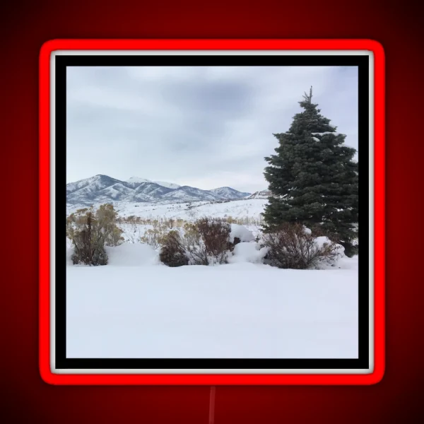 Snowy Mountains RGB Neon Sign