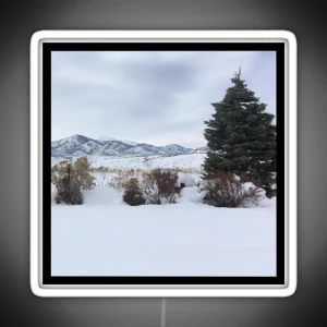 Snowy Mountains RGB Neon Sign