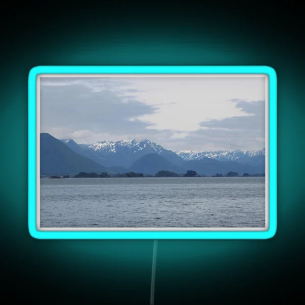 Snowy Mountains RGB Neon Sign