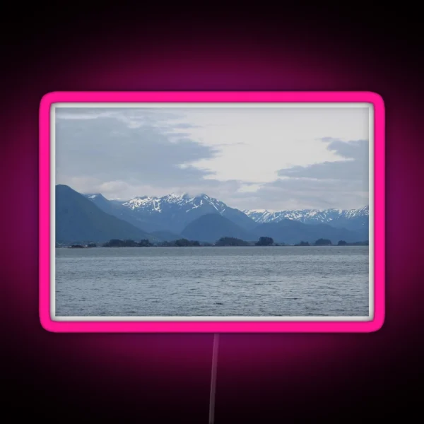 Snowy Mountains RGB Neon Sign