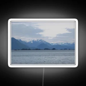 Snowy Mountains RGB Neon Sign