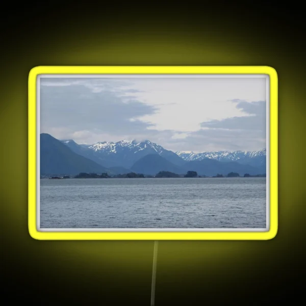 Snowy Mountains RGB Neon Sign