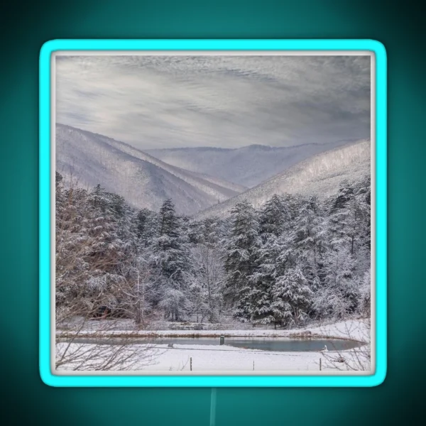 Snowy Mountains RGB Neon Sign