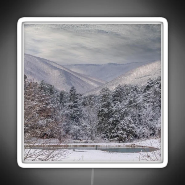 Snowy Mountains RGB Neon Sign