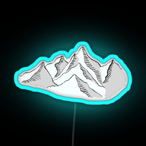 Snowy Mountains RGB Neon Sign