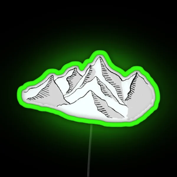Snowy Mountains RGB Neon Sign