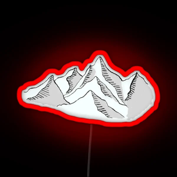 Snowy Mountains RGB Neon Sign