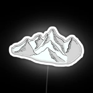 Snowy Mountains RGB Neon Sign