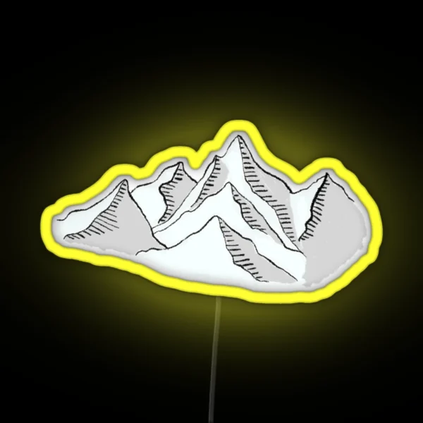 Snowy Mountains RGB Neon Sign