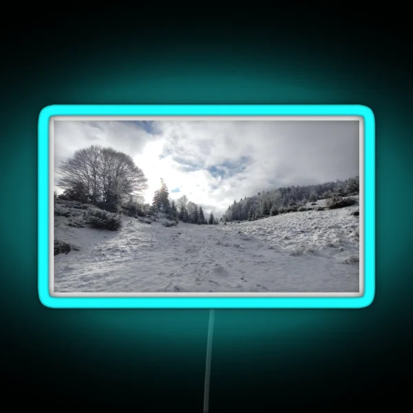 Snowy Mountains RGB Neon Sign
