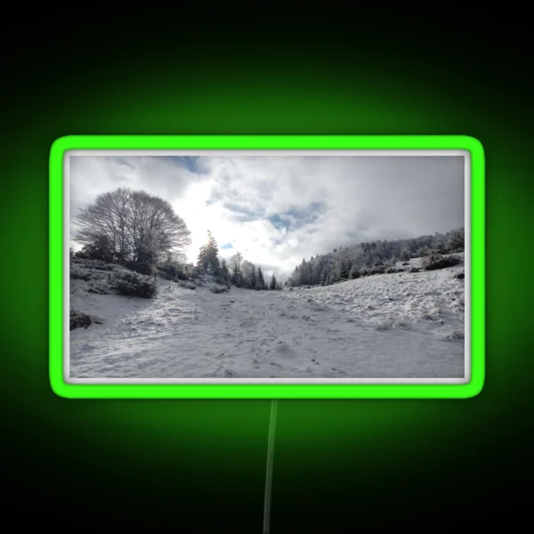 Snowy Mountains RGB Neon Sign
