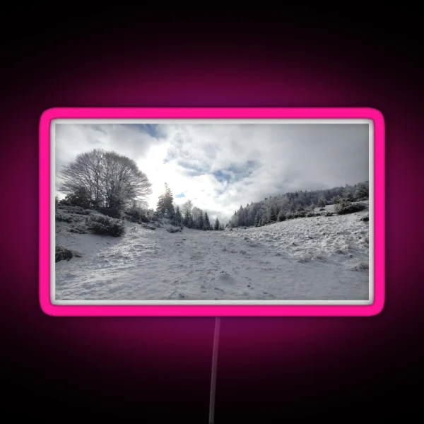 Snowy Mountains RGB Neon Sign