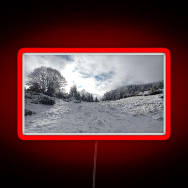 Snowy Mountains RGB Neon Sign
