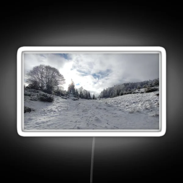 Snowy Mountains RGB Neon Sign
