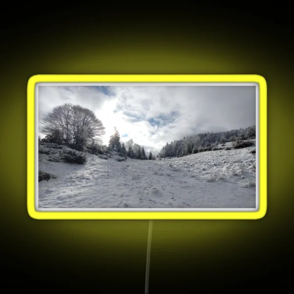 Snowy Mountains RGB Neon Sign