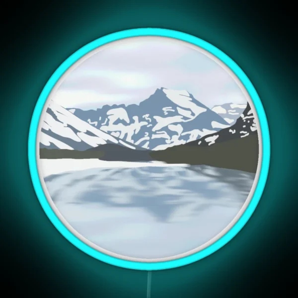 Snowy Mountains RGB Neon Sign
